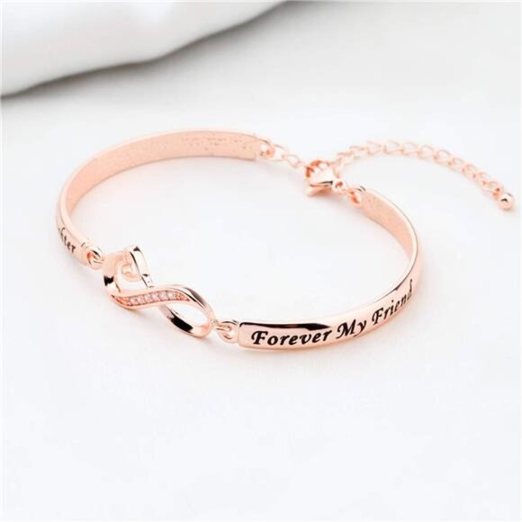 Infinity Rose Gold Bracelet - 'Forever My Friend' Gift for Daughter - Picture 4 of 6